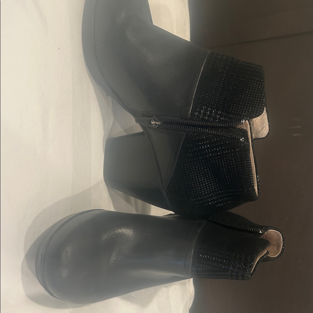 Dansko Black Ankle Booties with Textured Detail
